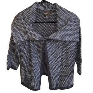 Fenn Wright Manson Gray Wool Cotton Blend Cape Cardigan Size Small